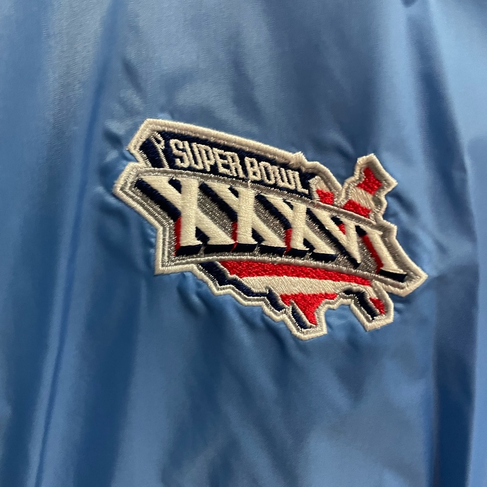 Super Bowl XXXVI (Rams vs patriots) Blue Windbreaker Jacket